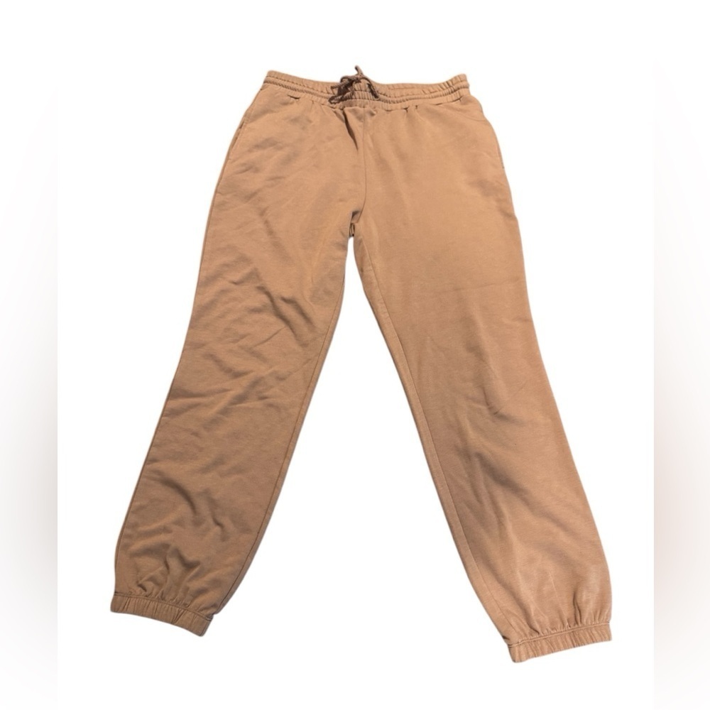 Grace & Lace Tan Jogger Sweatpants. Drawstring tie. Super soft - Picture 1 of 5